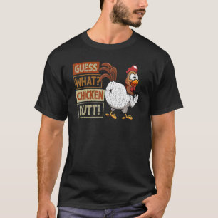 Ratet mal, was Chicken Hintern Hühnerjoch Retro Vi T-Shirt