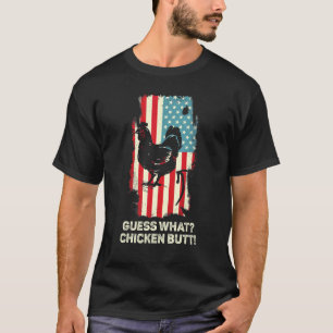 Ratet mal, was Chicken Hintern Hühnerjoch Retro Vi T-Shirt