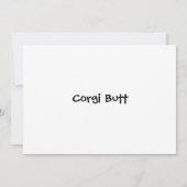 Ratet mal, was Corgi Hintern Funny Dog Lover Karte (Rückseite)