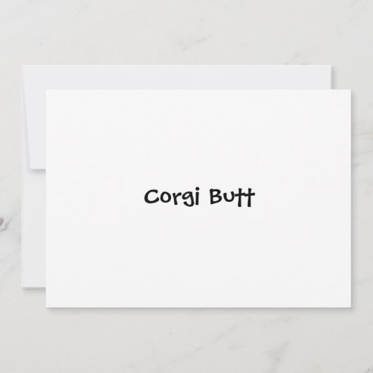 Ratet mal, was Corgi Hintern Funny Dog Lover Karte (Rückseite)
