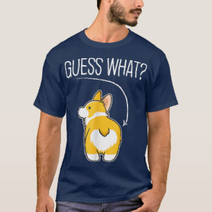 Ratet mal, was Corgi Hintern Funny Welsh Corgi Kos T-Shirt
