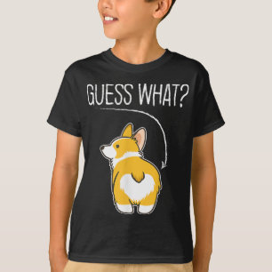 Ratet mal, was Corgi Hintern Funny Welsh Corgi Kos T-Shirt