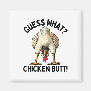 Ratet mal, was die Türkei Hintern Funny Erntedank Magnet