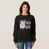 Ratet mal, was für ein Hühnchen-Hintern! Funny Sweatshirt (Vorne ganz)