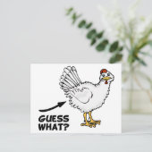 Ratet mal, was für ein Hühnchen-Hintern Postkarte (Stehend Vorderseite)