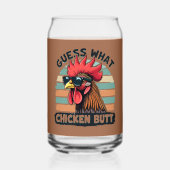 Ratet mal, was Hühnchen Hintern Funny Retro Rooste Dosenglas (Rückseite)
