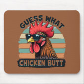 Ratet mal, was Hühnchen Hintern Funny Retro Rooste Mousepad (Vorne)