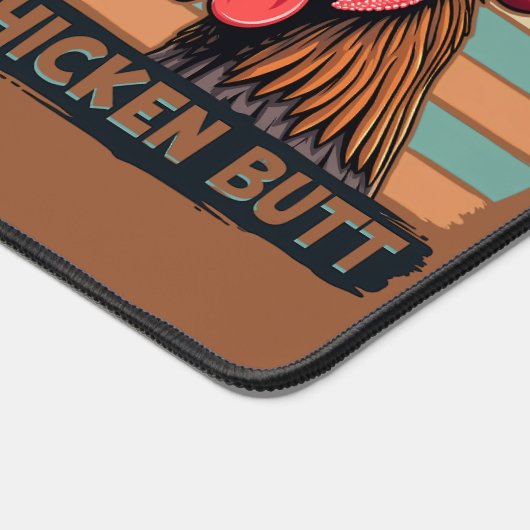 Ratet mal, was Hühnchen Hintern Funny Retro Rooste Schreibtischunterlage (Ecke)