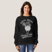 Ratet mal, was Hühnchen Hintern Liebe Hühnchen Sweatshirt (Vorne ganz)