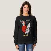 Ratet mal, was Hühnchen Hintern Weihnachts Sweater Sweatshirt (Vorne ganz)