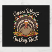 Ratet mal, was Türkei Hintern Funny Erntedank Bierflaschenetikett (Einzelnes Label)