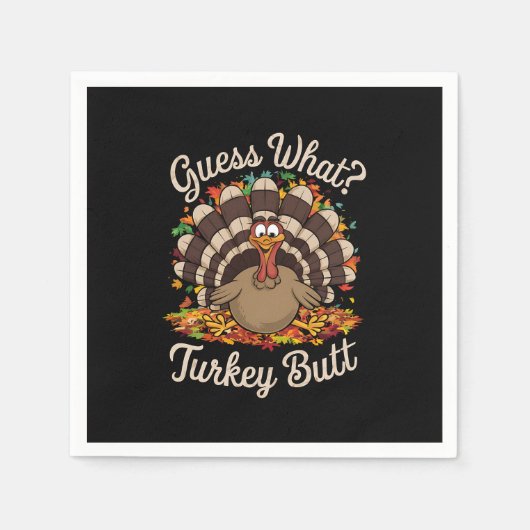 Ratet mal, was Türkei Hintern Funny Erntedank Serviette (Vorderseite)