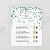 Ratet mal, wer Baby Duwer Game Eukalyptus Blätter (Vorne/Hinten)