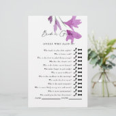 Ratet mal, wer das gesagt hat? Rosa Wildblume Brau (Stehend Vorderseite)