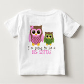 Ratet mal, wer eine geheime große Schwester hat Baby T-shirt (Rückseite)