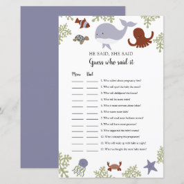 Ratet mal, wer es gesagt hat: Spiel unter der Sea 