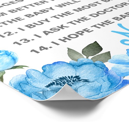 Ratet mal, wer Mama oder Papa Boy Elephant Shower  Poster (Ecke)