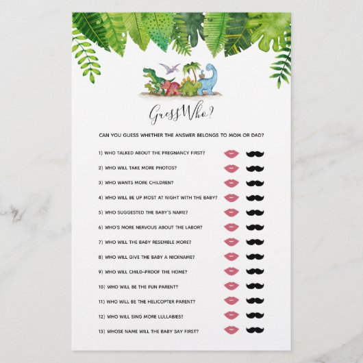 Ratet mal, wer Mama oder Vater? Dinosaur Baby Show (Vorderseite)