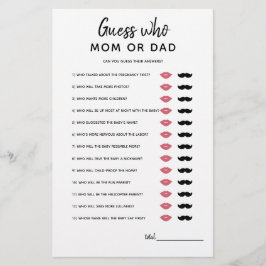 Ratet mal, wer Mama oder Vater? Minimalistisches B