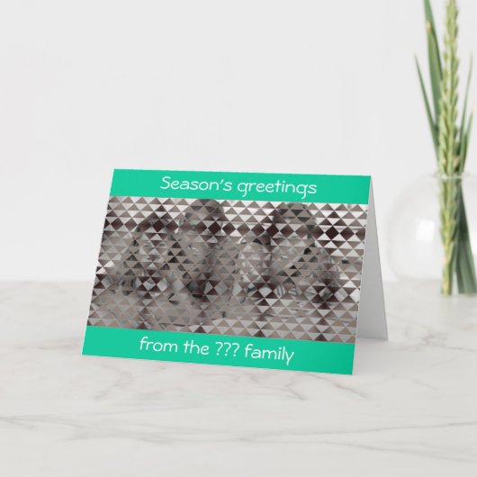 Ratet mal, wer Weihnachtskarte hat Feiertagskarte (Vorderseite)