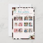 Ratet mal, wie das Age Brautparty Boho Wild Floral Einladung (Vorderseite)