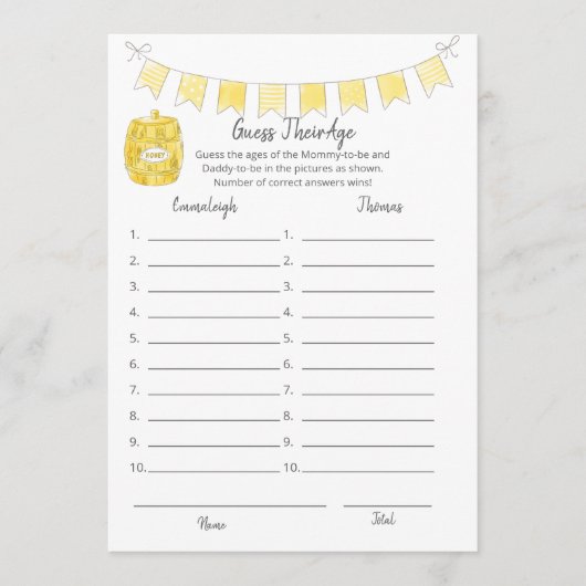 Ratet mal, wie die alte Teddy-Bärenkarte aussieht Programm (Vorderseite)