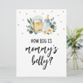 Ratet mal, wie groß ist, dass Mama-Bauch-Schildkrö Einladung (Stehend Vorderseite)