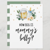 Ratet mal, wie groß ist, dass Mama-Bauch-Schildkrö Einladung (Vorne/Hinten)