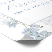 Ratet mal, wie viele Küsse in den blauen Blumen de Poster (Ecke)