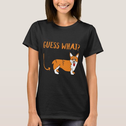 Ratet, was Corgi Hintern Corgi Eigentümer Hund T-Shirt (Vorderseite)