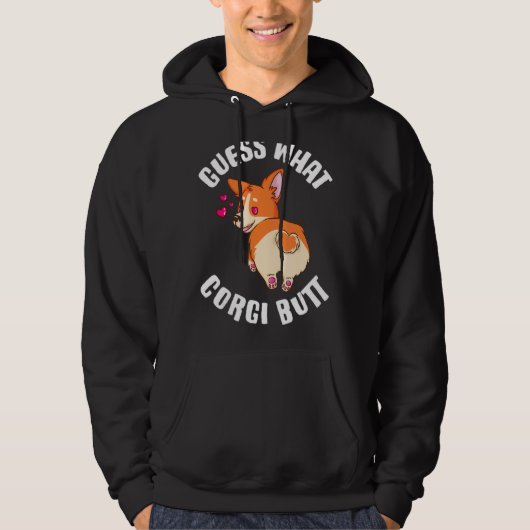 Ratet, was Corgi Hintern Corgi Hoodie (Vorderseite)
