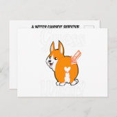 Ratet, was Corgi Hintern Dog liebt Ankündigungspostkarte (Vorne/Hinten)