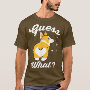 Ratet was Corgi Hintern Funny Corgi Hund Haustier T-Shirt