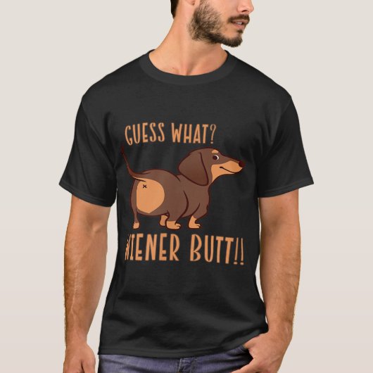 Ratet, was Dackel Hintern Dackel Dackel Hund Lover T-Shirt (Vorderseite)