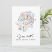 Ratet, was die Schwangerschaft als Baby offenbart Ankündigung (Stehend Vorderseite)