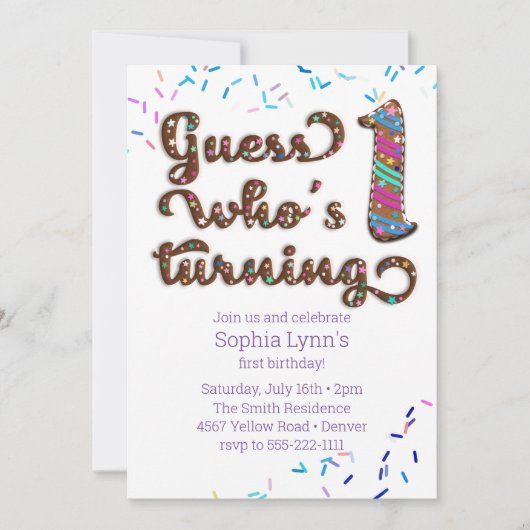 Ratet, wer 1 Keks macht Einladung (Vorderseite)