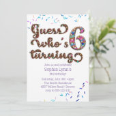 Ratet, wer 6 Kekse macht Einladung (Stehend Vorderseite)