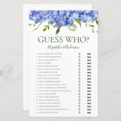 Ratet, wer Blue Hydrangeas (Vorne/Hinten)