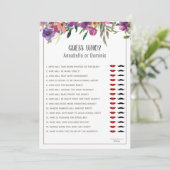 Ratet, wer Blumenbearbeitungsspielgerät für Babydu Einladung (Stehend Vorderseite)