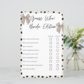 Ratet, wer Braut Edition Beige Brautparty Spiele (Stehend Vorderseite)