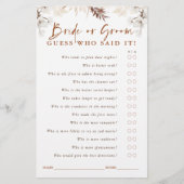 Ratet, wer Braut oder Groom - Terracotta Blumenspi (Vorderseite)