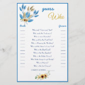 Ratet, wer Bridal Game Card Flyer (Vorne)