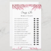 Ratet wer-bride oder Groom-Blossom BrautduscheSpie (Vorne/Hinten)