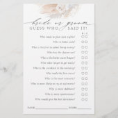 Ratet, wer Bridge oder Groom - Boho Game Card (Vorderseite)