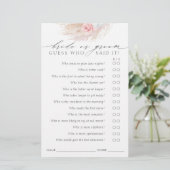 Ratet, wer Bridge oder Groom - Boho Game Card (Stehend Vorderseite)