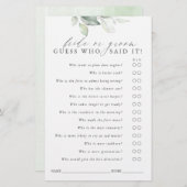 Ratet, wer Bridge oder Groom - Green Game Card (Vorne/Hinten)