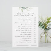 Ratet, wer Bridge oder Groom - Green Game Card (Stehend Vorderseite)