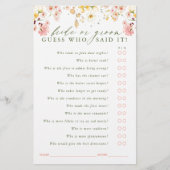 Ratet, wer Bridge oder Groom - Wildblumen Game Car (Vorderseite)