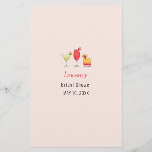 Ratet, wer Cocktail trinkt Dusche Spiel (Rückseite)