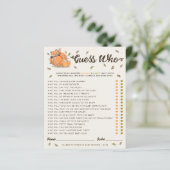 Ratet, wer das Baby-Duschspiel im Herbst spielt (Stehend Vorderseite)